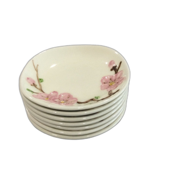 Vintage Metlox Pottery Poppytrail Peach Blossom 4” Appetizer Plates (3 total). - Picture 2 of 6